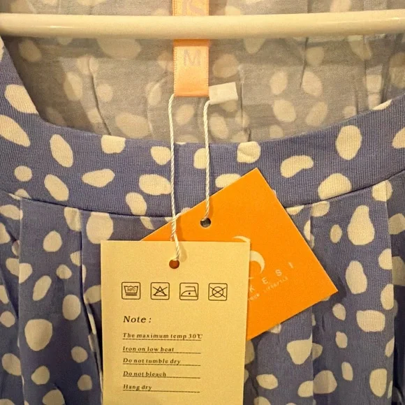 Blue and White Polka dot top - Picture 2 of 2